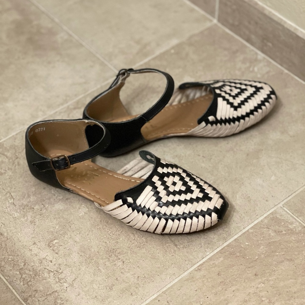 Mexican Huarache Leather Sandals with Ankle Strap